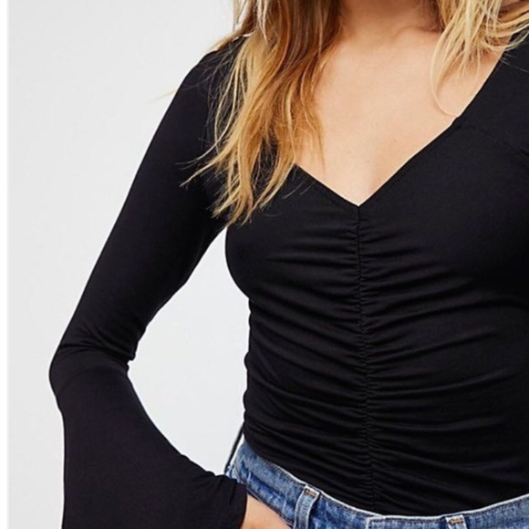 Free People NWT We the Free Black XS What a Babe - Picture 8 of 8